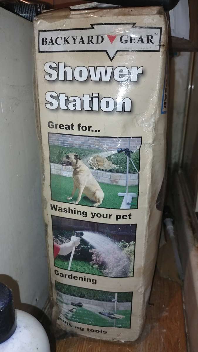 outdoor shower and pet wash