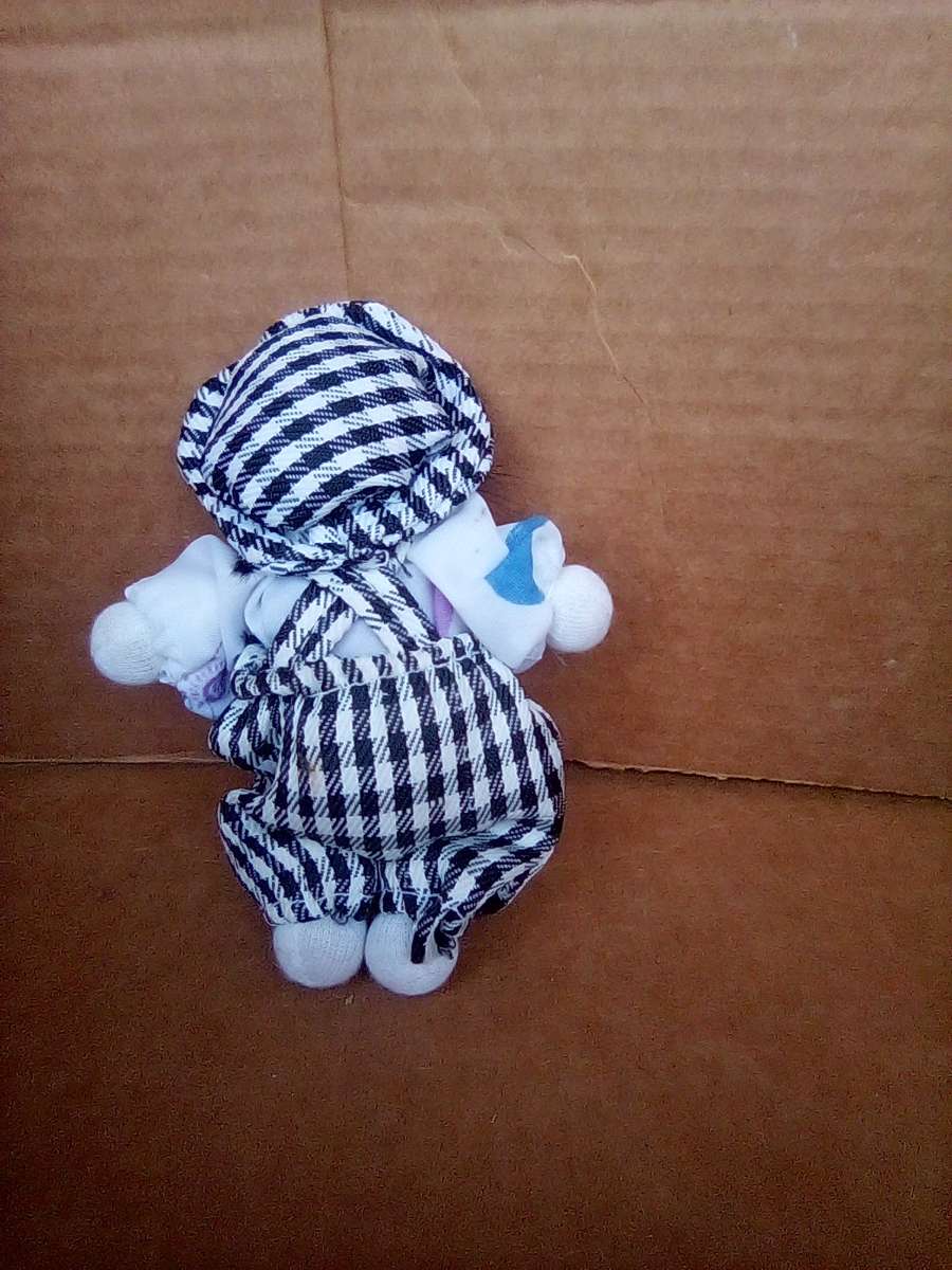 Hand painted porcelain clown figurine