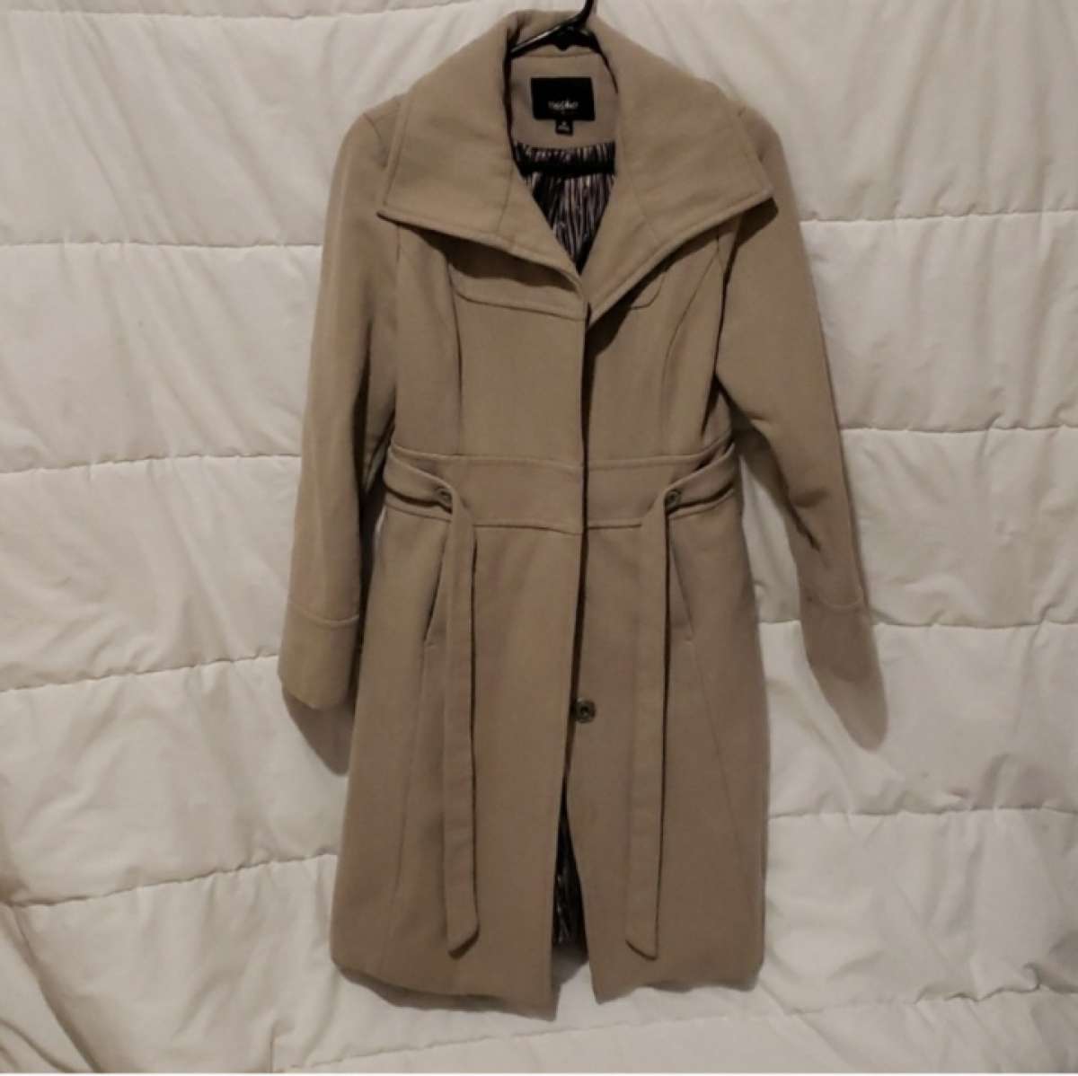 Mossimo light brown long wool peacoat