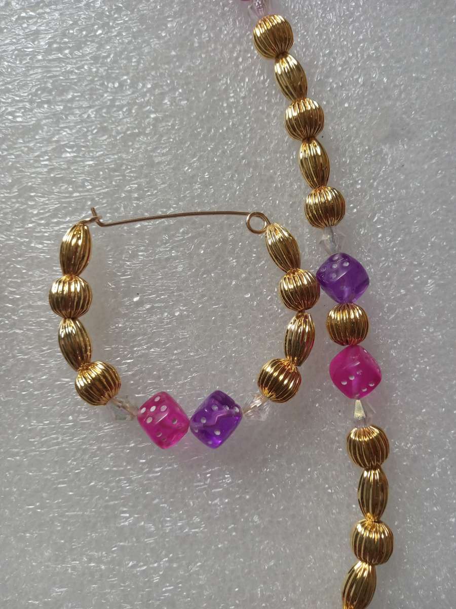Pink and Purple Jewelry Set
