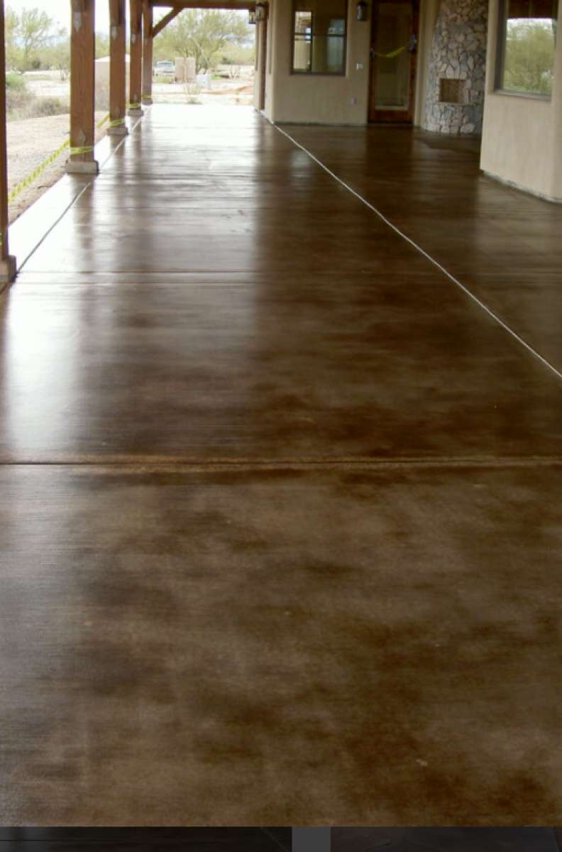 Acid staining concrete