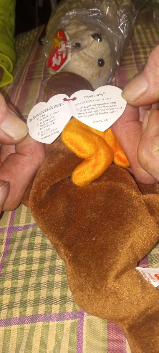 ty chocolate beanie baby moouse 1993