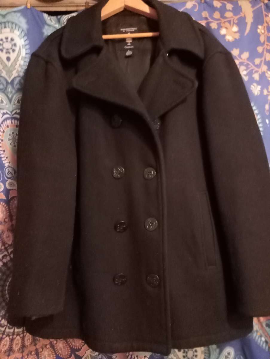 Wool Pea Coat Sz L