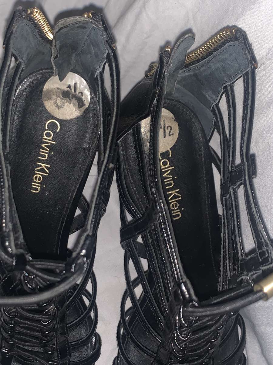 Calvin Kline gladiator heels