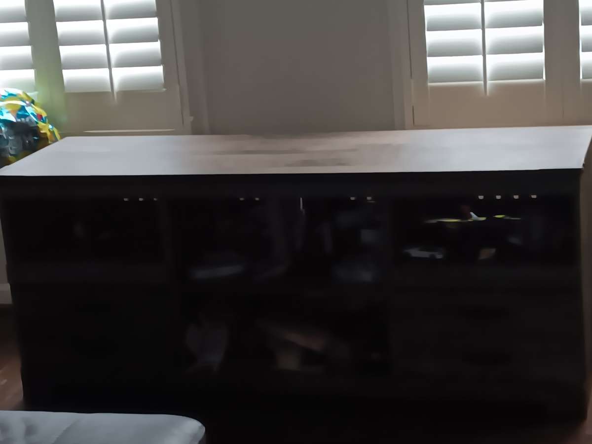 bedroom frame rails and two dressers