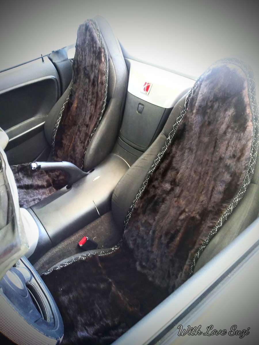 mink steering wheel and shift knob cover