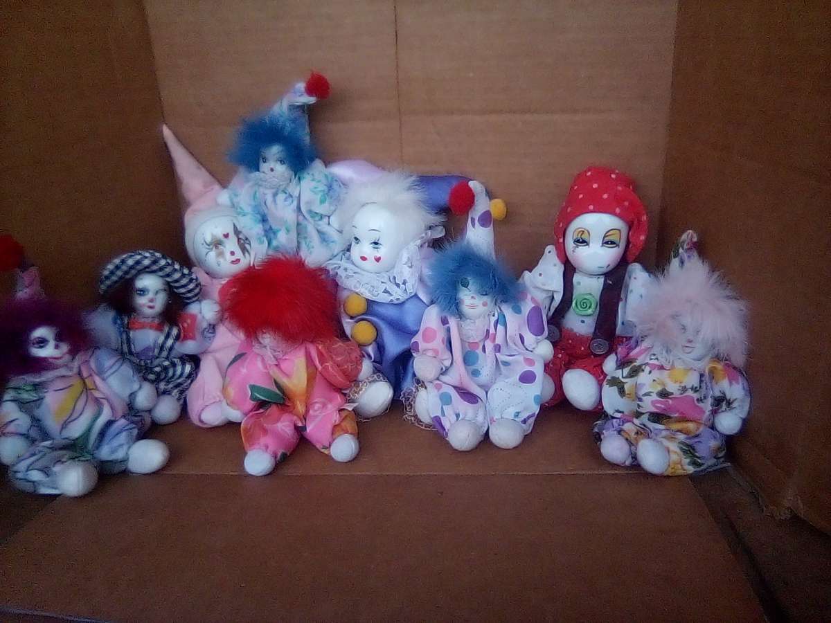 Porcelain Clown Family