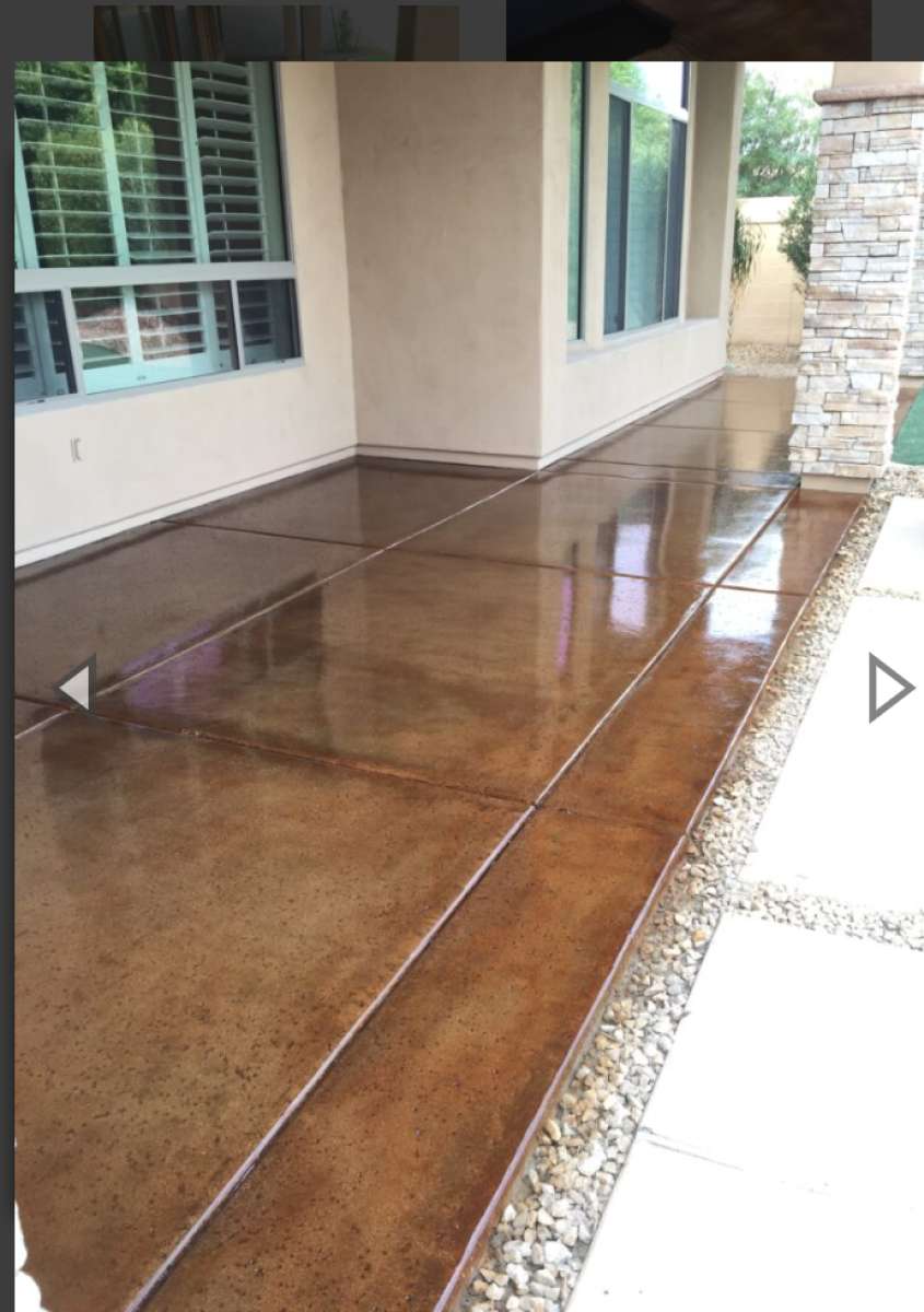 Acid staining concrete
