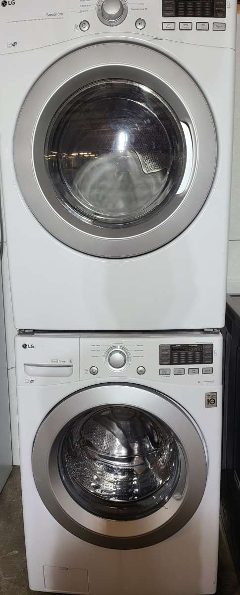 White Front Load LG Washer And Dryer Set