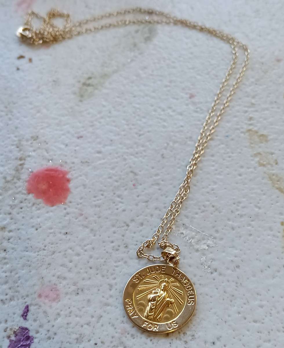 St Jude gold necklace
