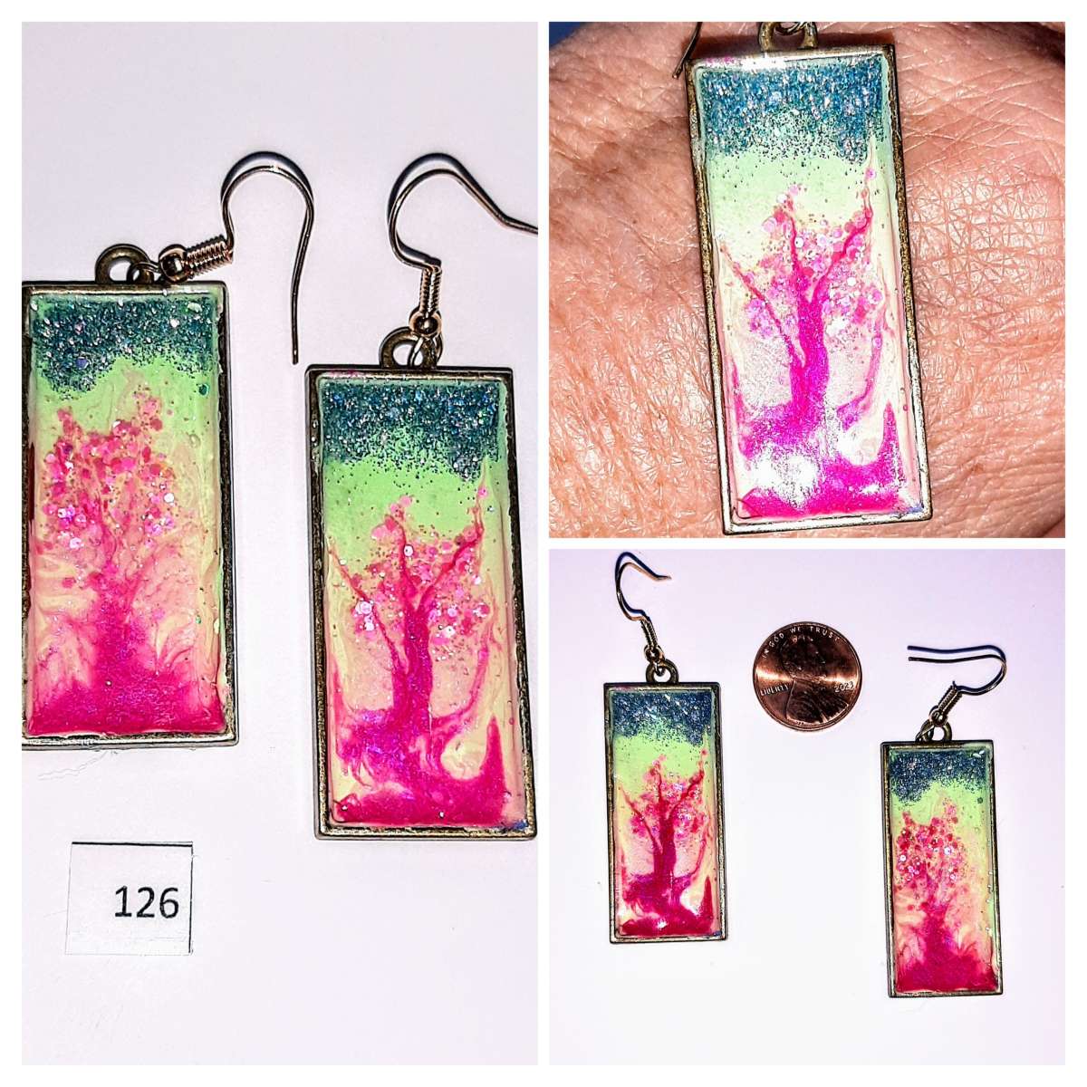 Handcrafted Oblong Abstract Earrings