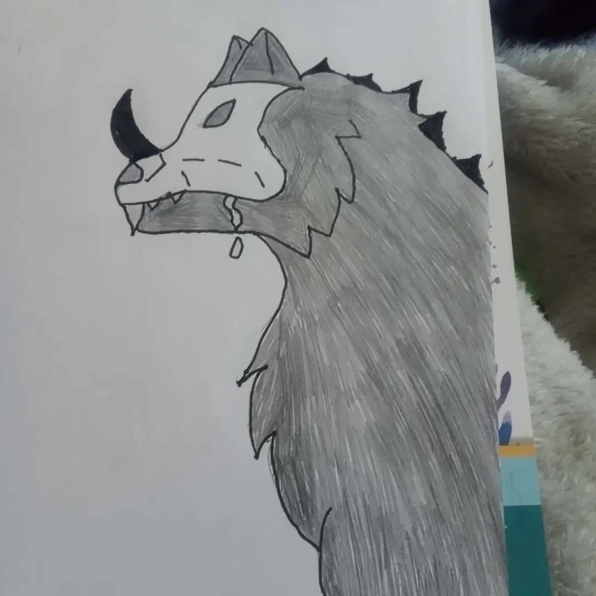 demon wolf sketch