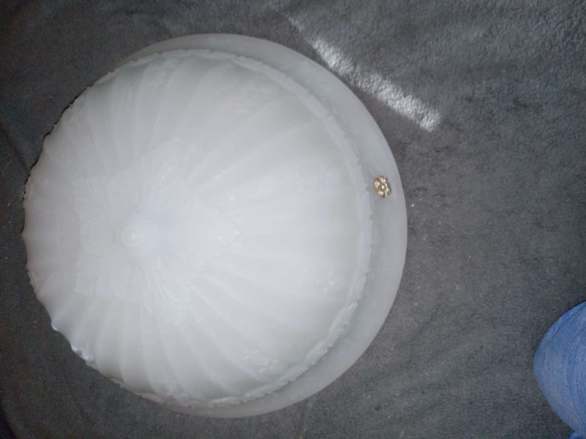 Antique fluted pendent bowl lights