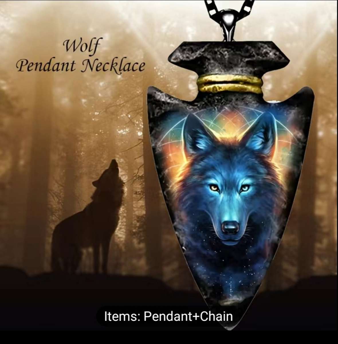 Wolf Arrow Pendants