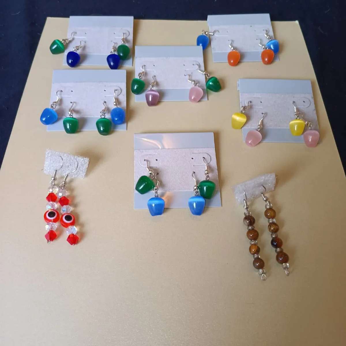 handmade earrings 3 each