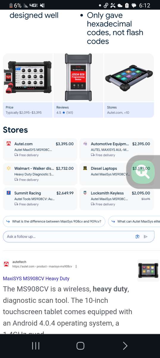 Autel maxisys MS908CV w programDEVICE