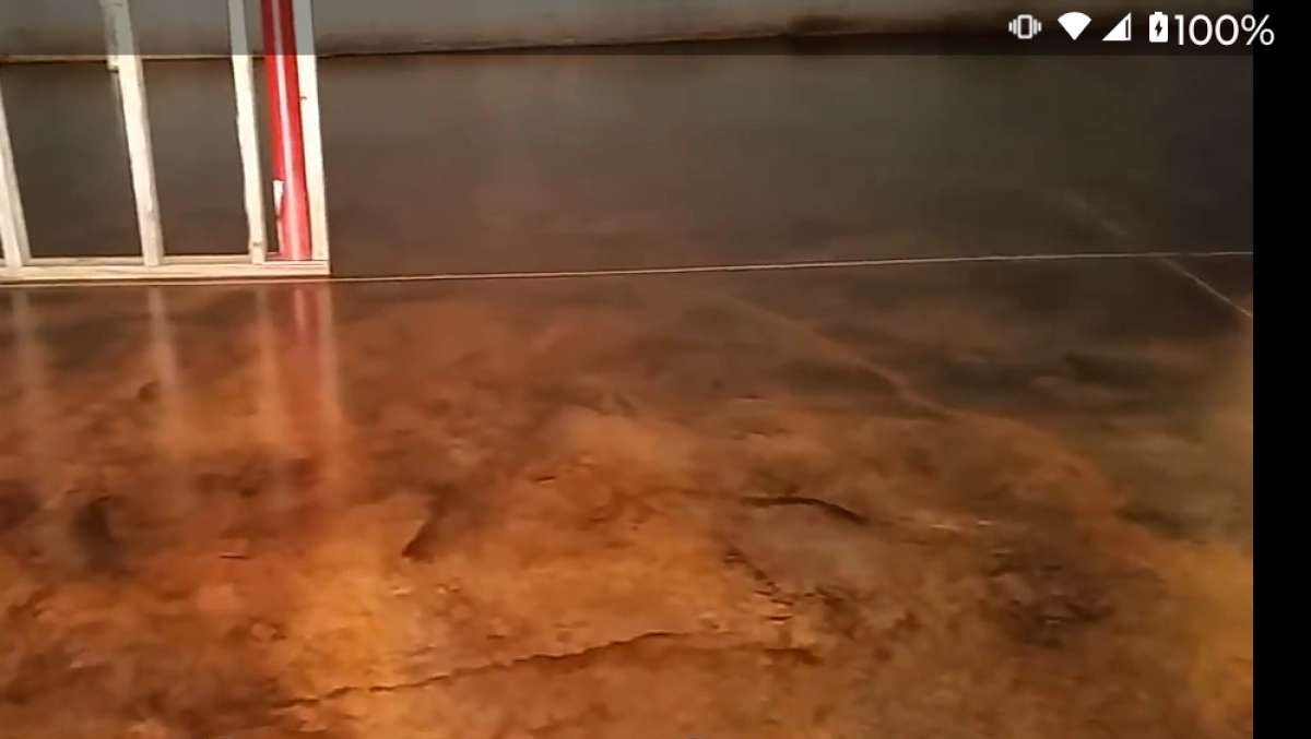 Acid staining concrete