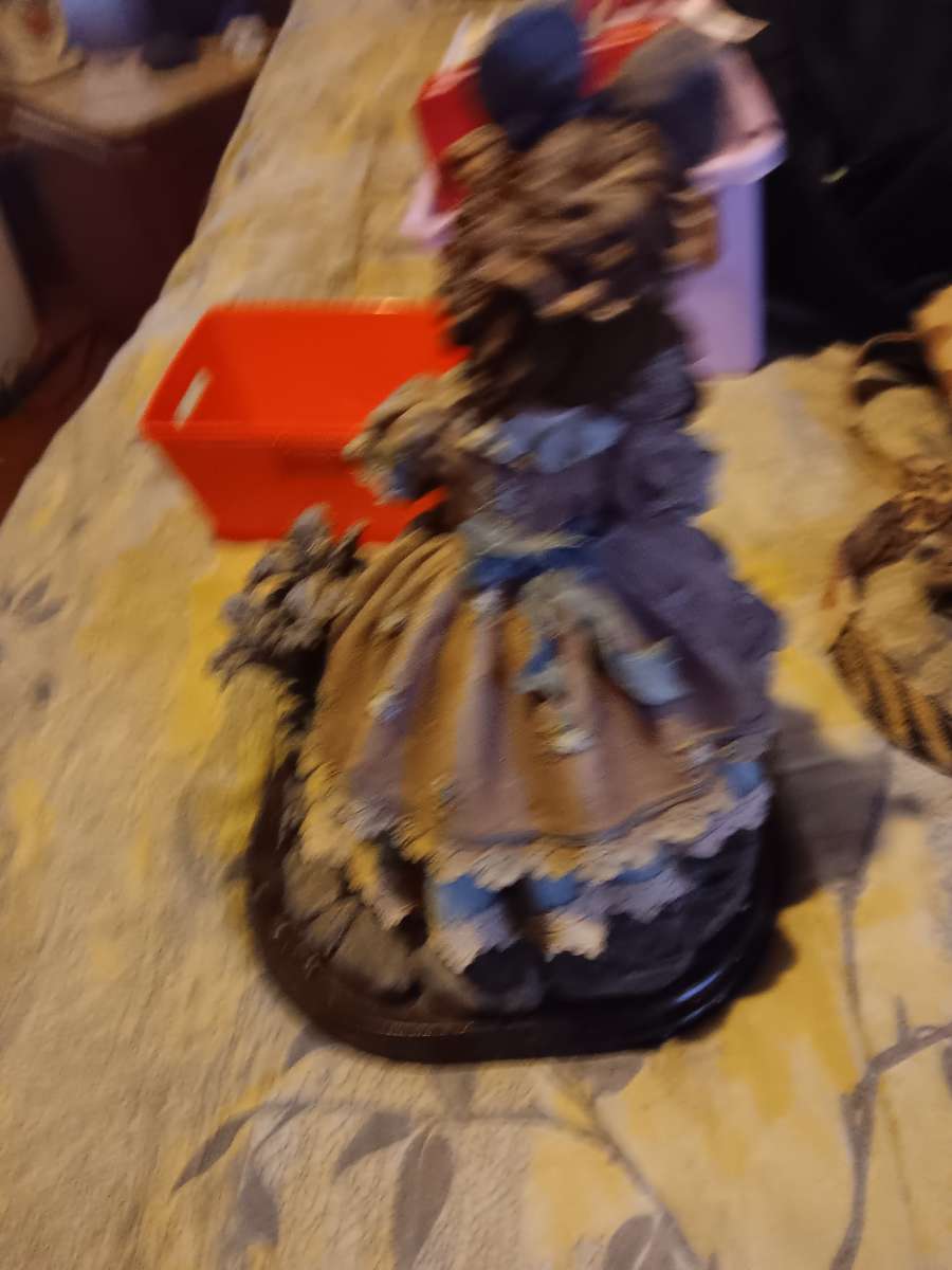 vintage Little girl with doll