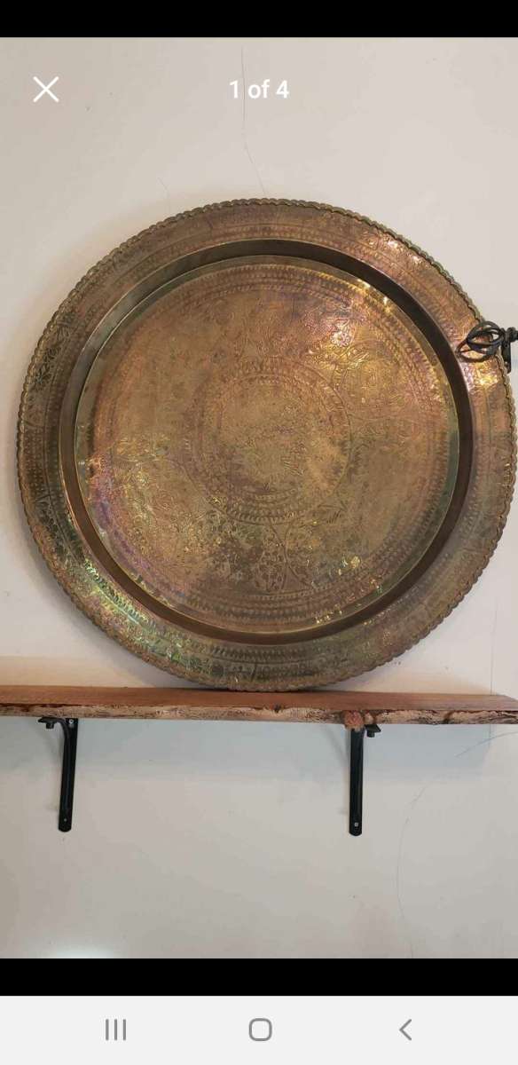 Vintage Brass Tray Tabletop