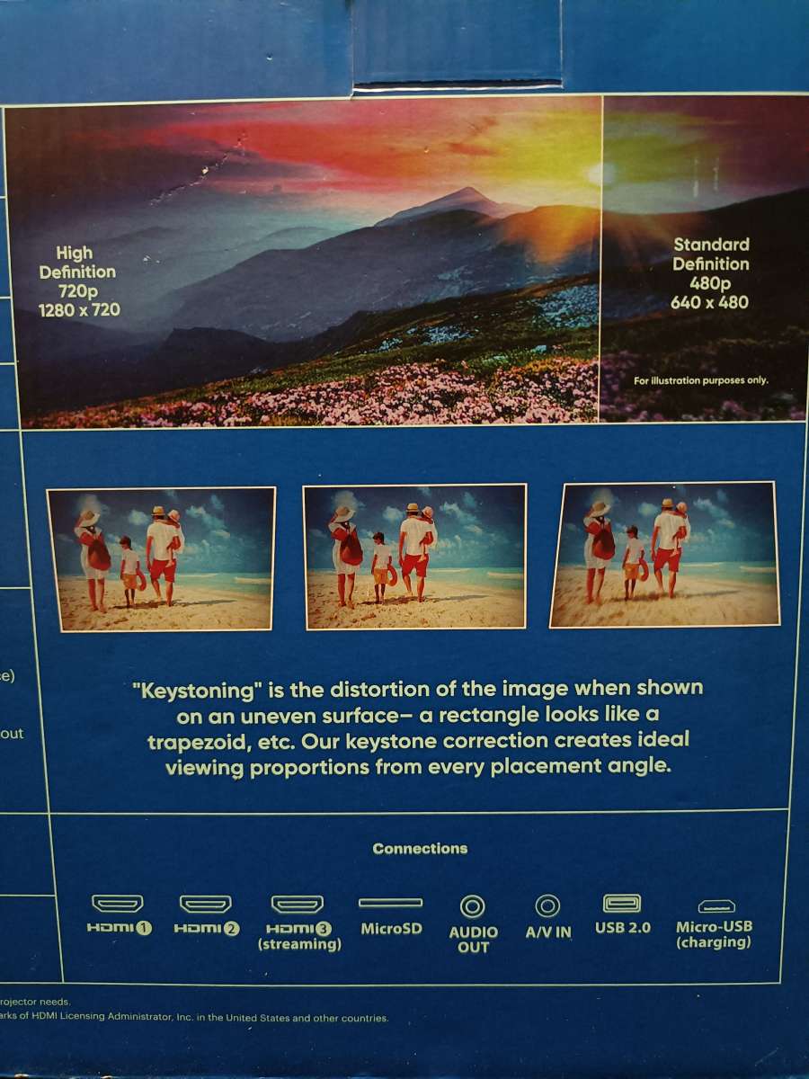 onn  HD Projector with HDMI Cable