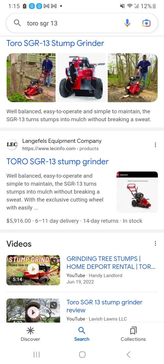 Stump grinder
