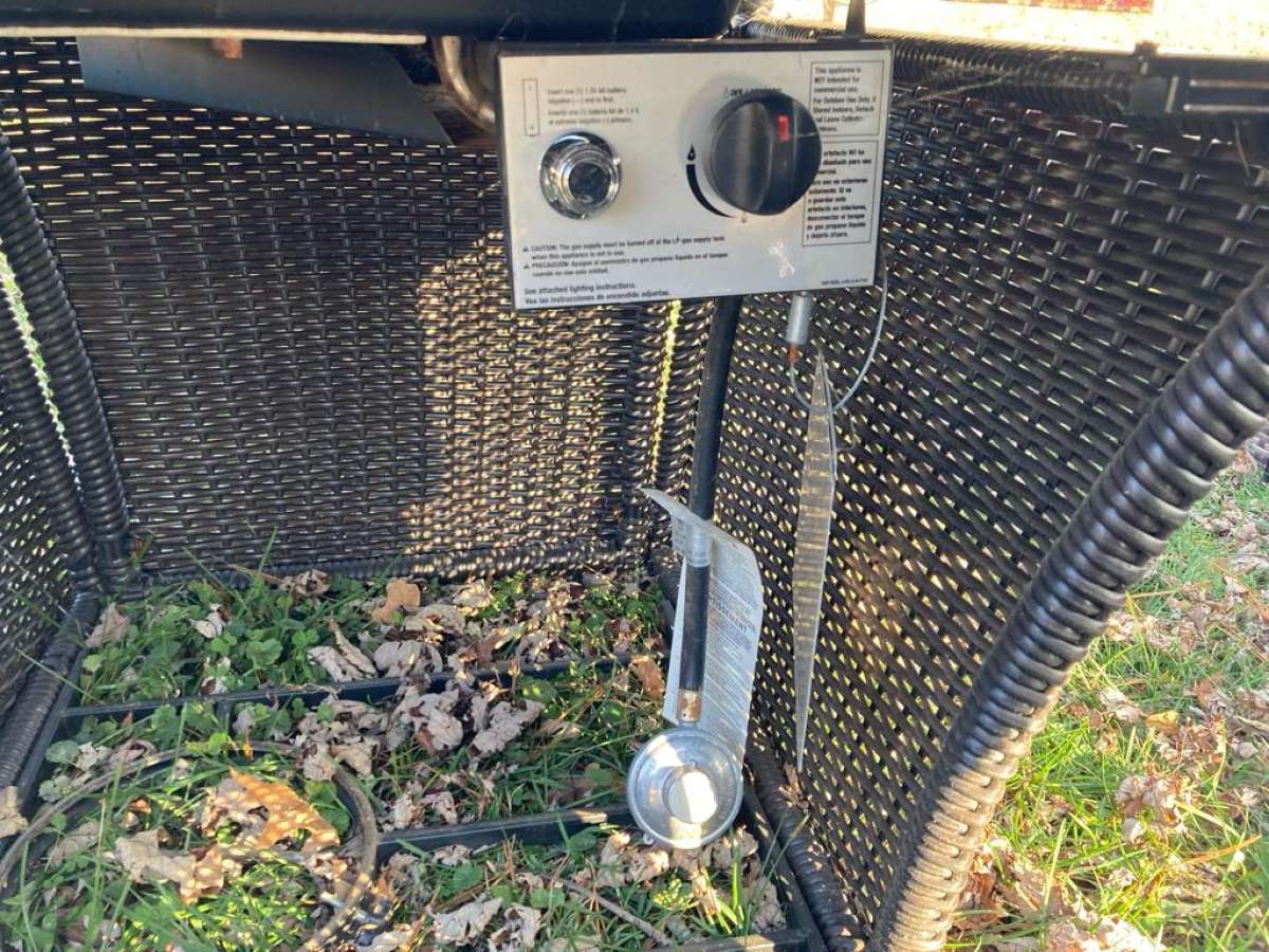 patio furniture  with fire pit table