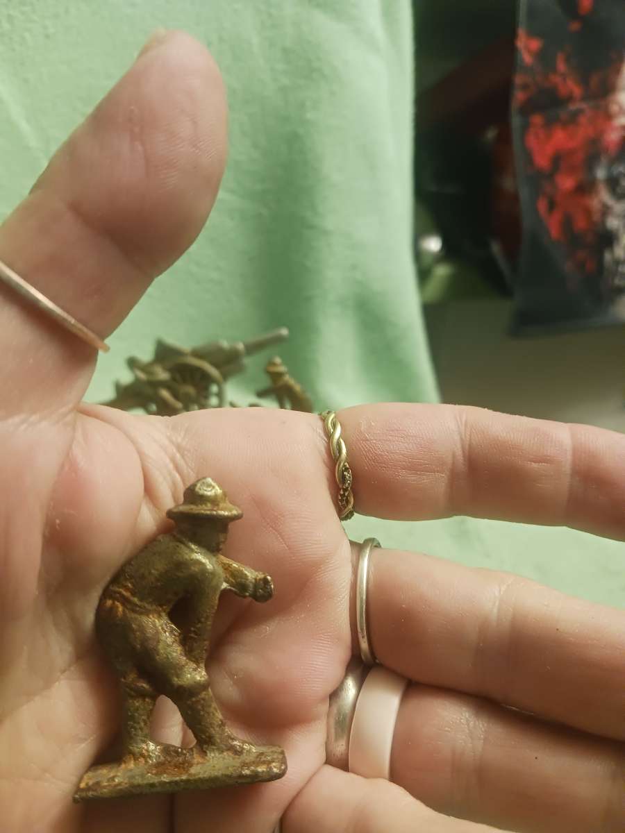 very old civil war brass figurines