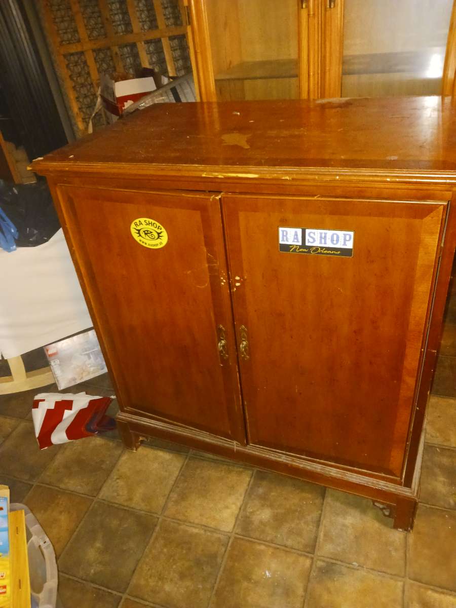 honey wood bar cabinet