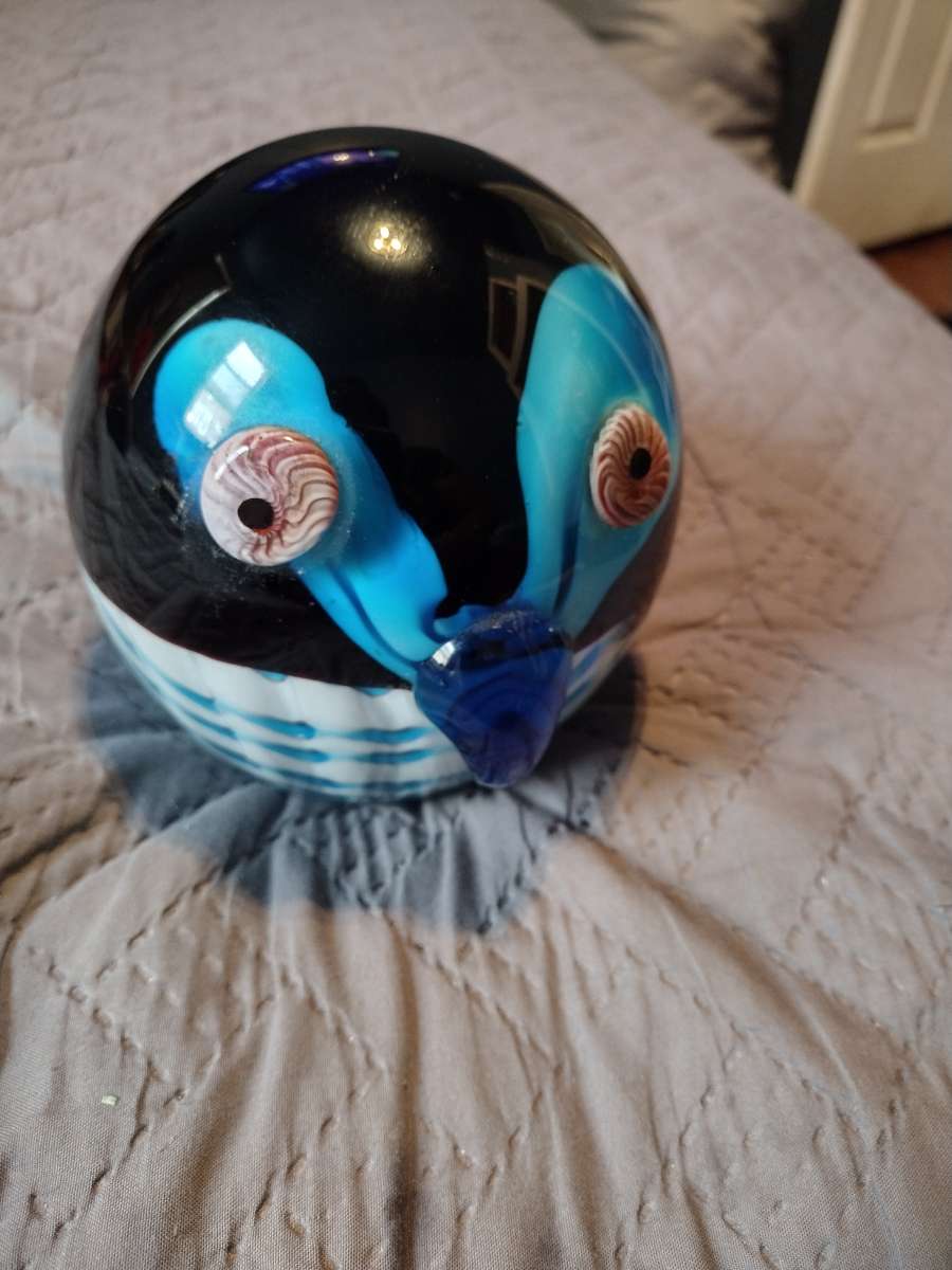 glass owl centerpiece