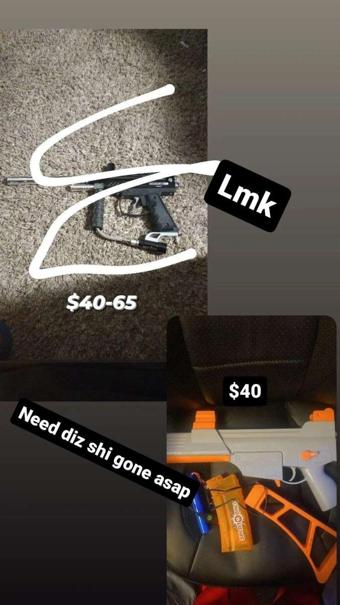 paintball and splatterball guns