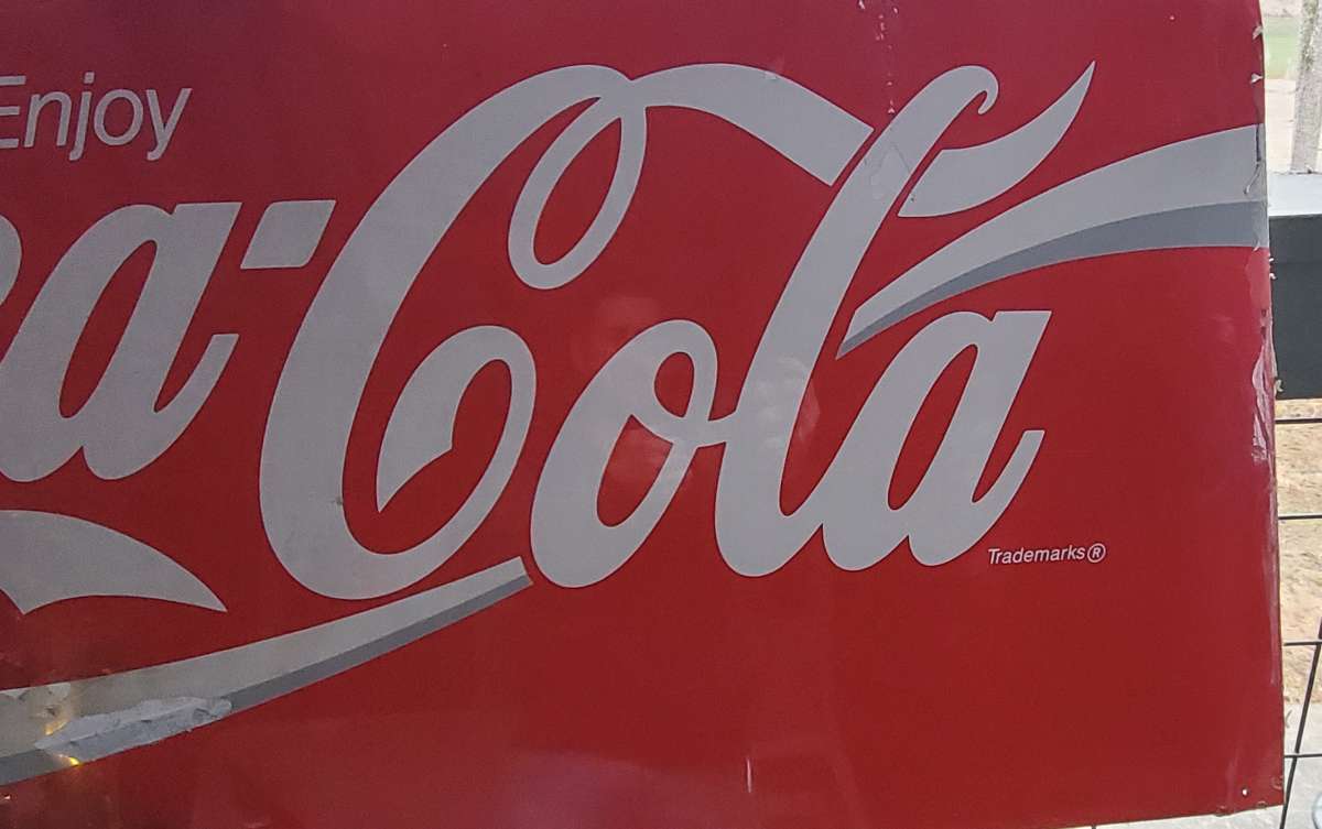 Coca Cola Metal Sign Approximately 67 x 23