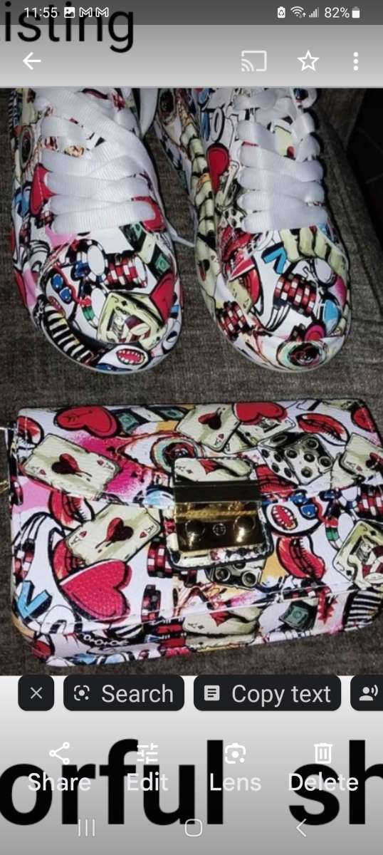 shoes size 8 purse set