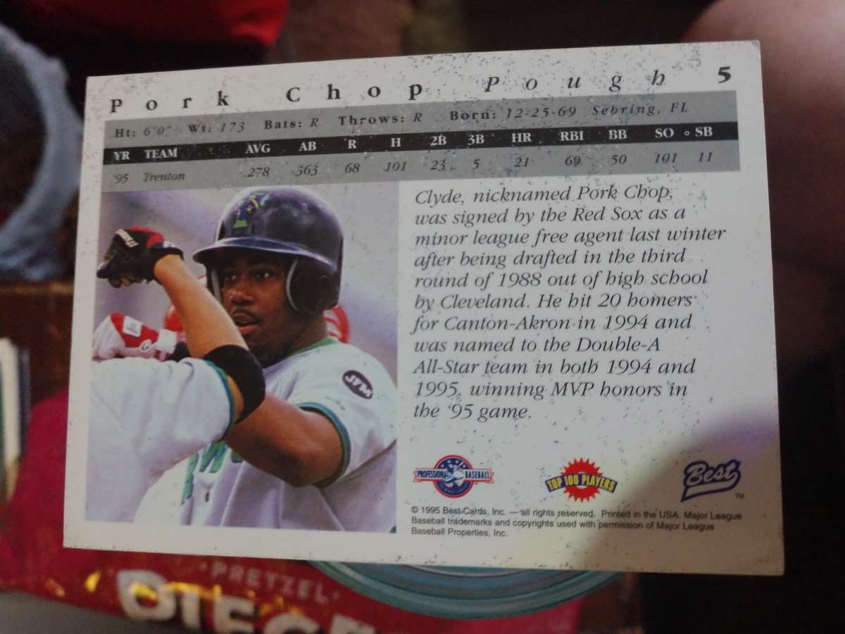 Pork Chop Pough Baseball Card