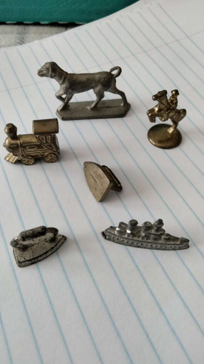vintage Monopoly pieces