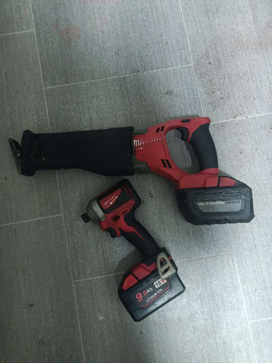 millwakee fuel sawzall and impact driver