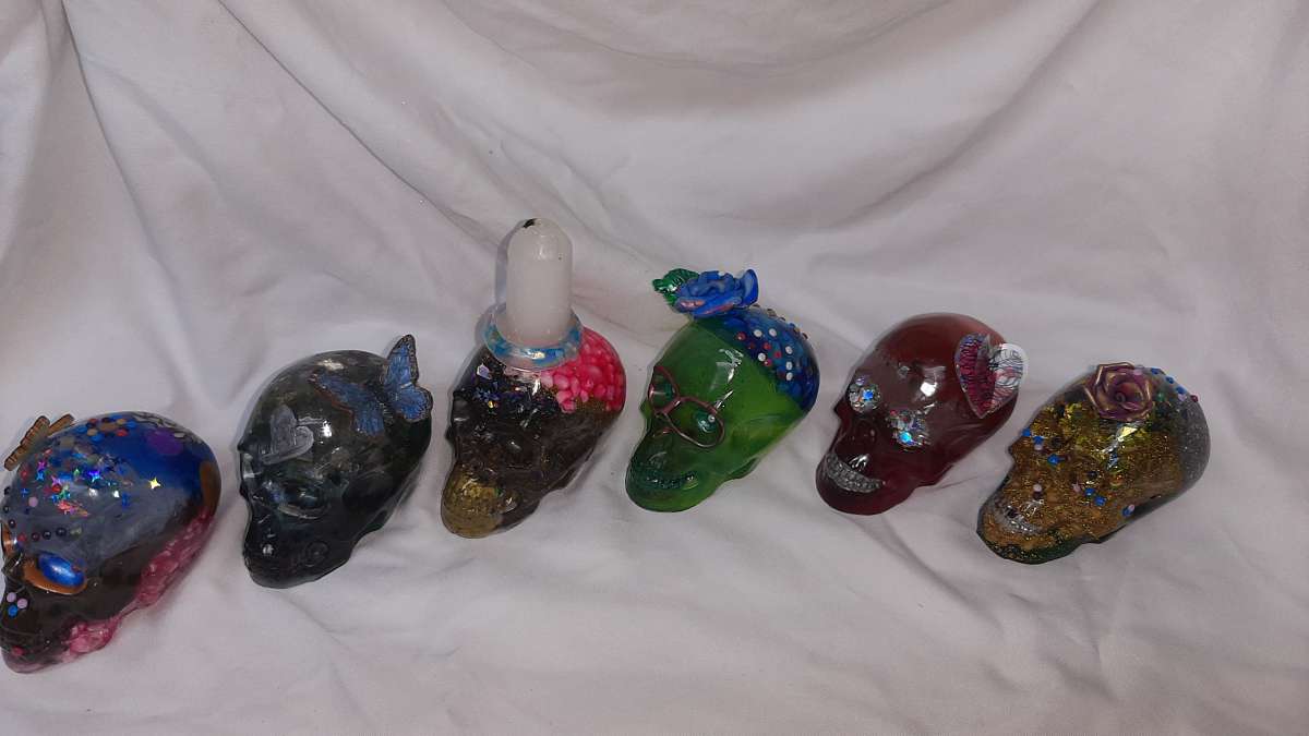 Original Day of the Dead Handcrafted Skulls Medium