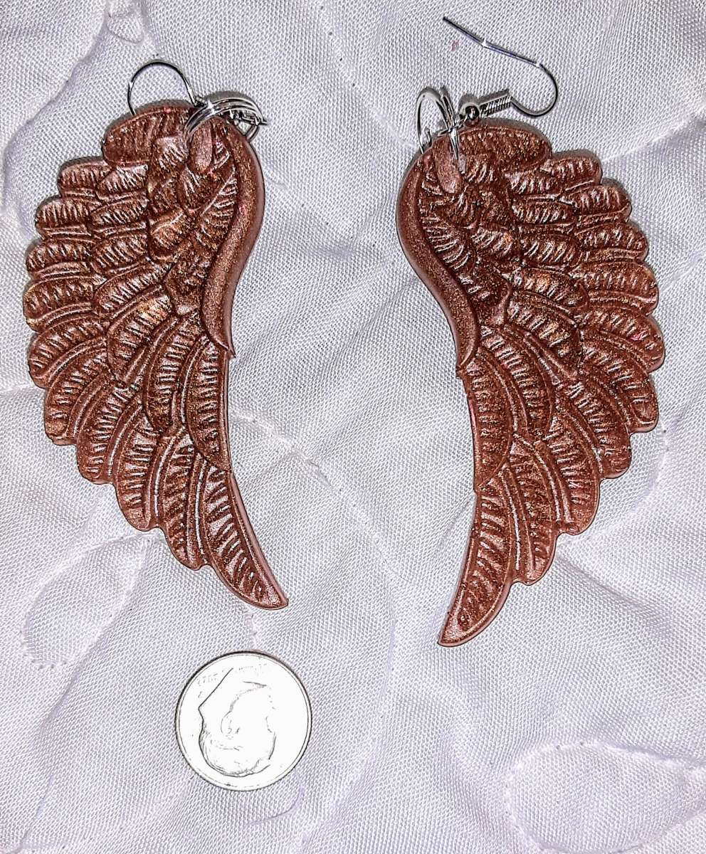 Handcrafted very light Angel Wing Earrings