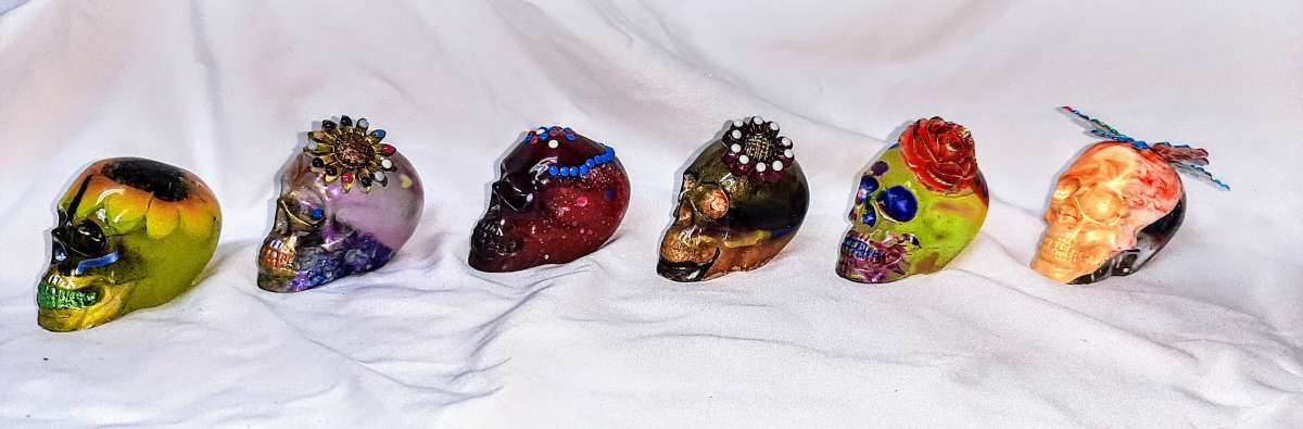 Original Day of the Dead Handcrafted Skulls Small