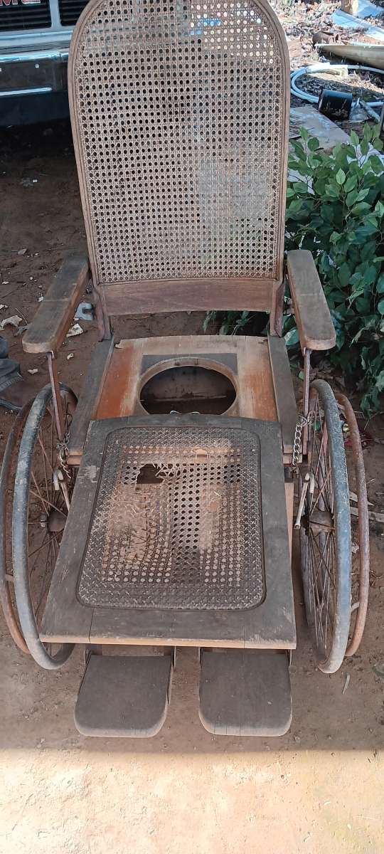 Mid 1800s wheelchair potty portable
