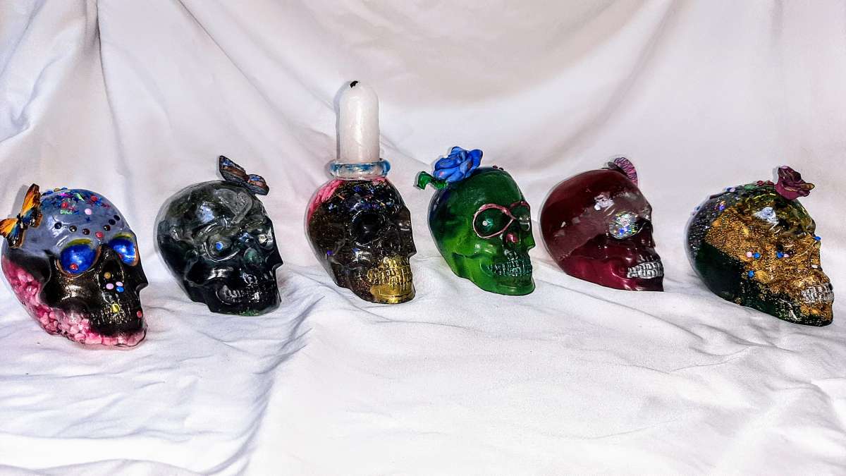 Original Day of the Dead Handcrafted Skulls Medium