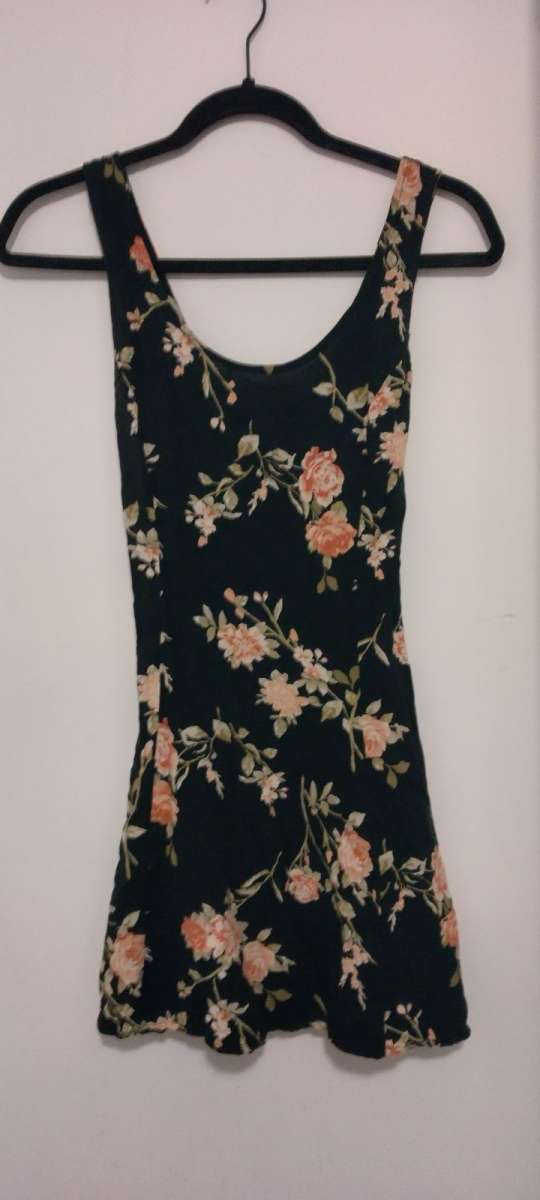 Forever 21 Black Floral Print Mini Dress