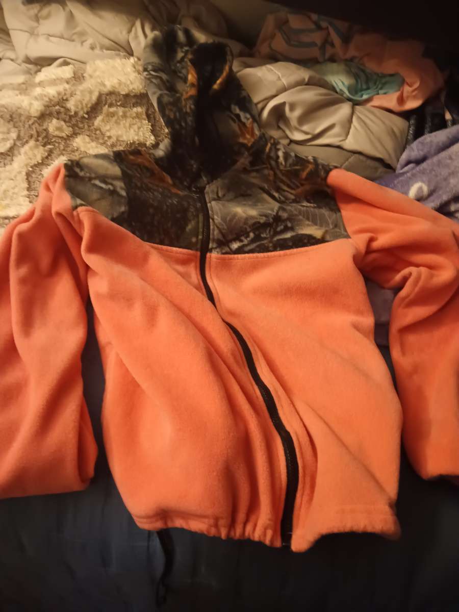 pink como zip up coat