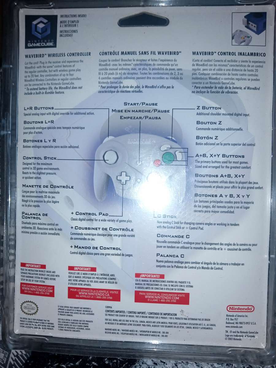 Nintendo GameCube wavebird wireless controller