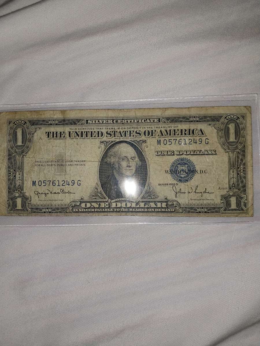 1935 D series silver certificate