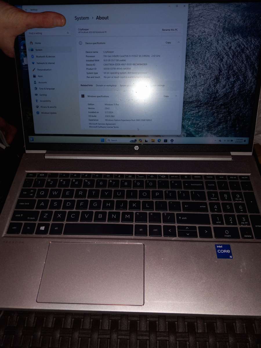 hp laptop computer