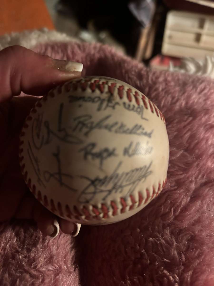 baseball signed by braves team owner