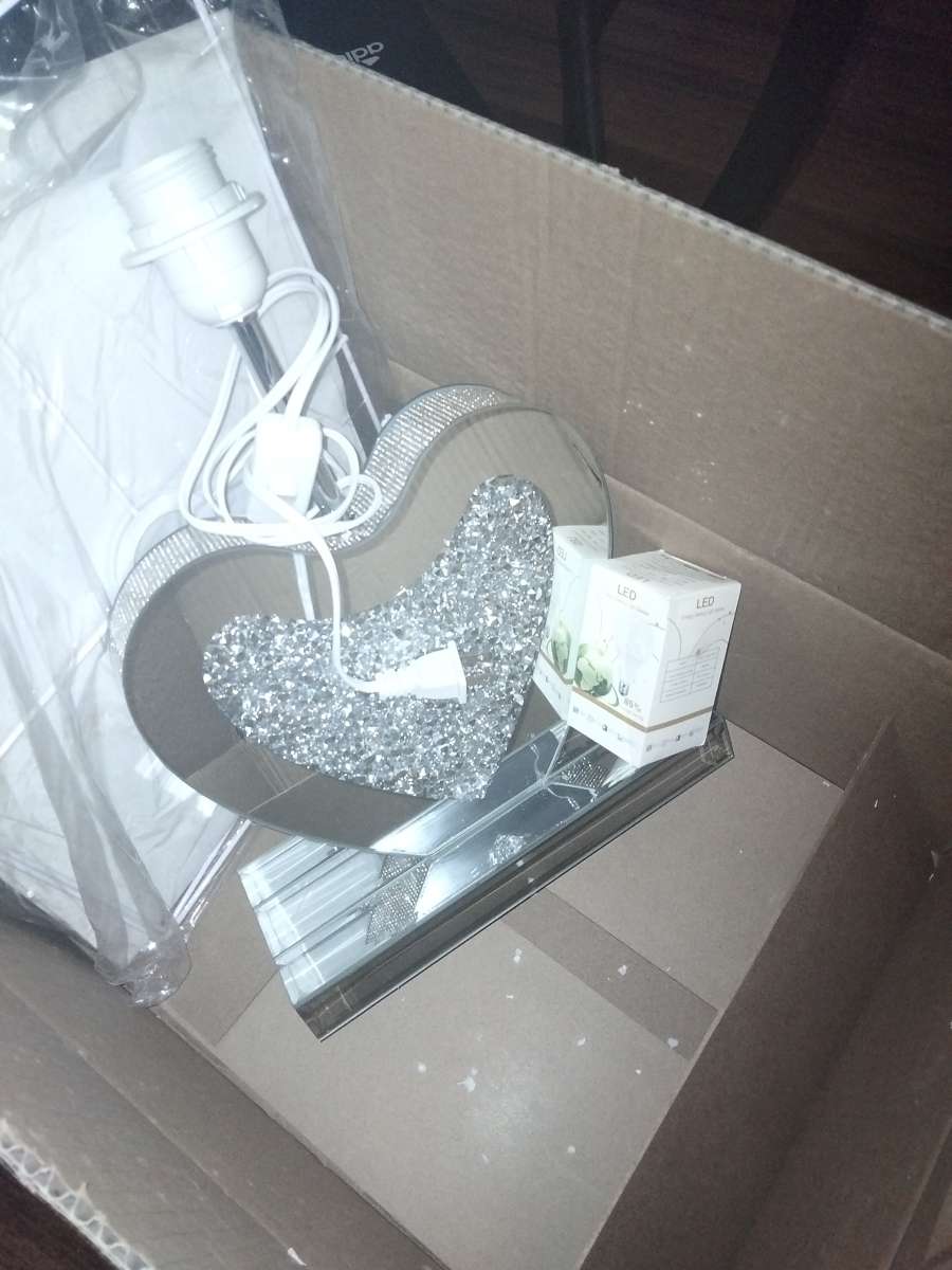 2 diamond crushed lamps new