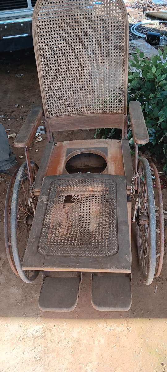 Mid 1800s wheelchair potty portable