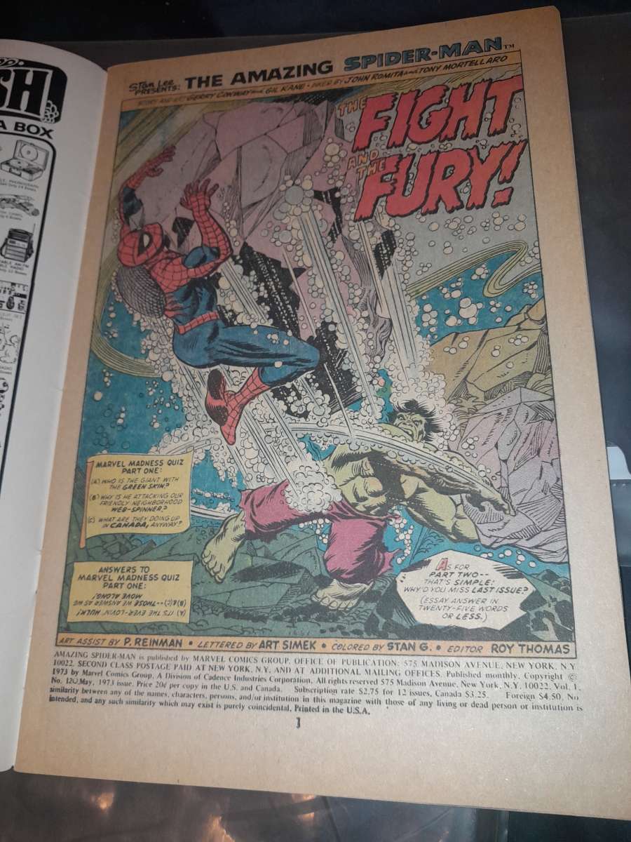 The Amazing SpiderMan Vol1No120 May 1973