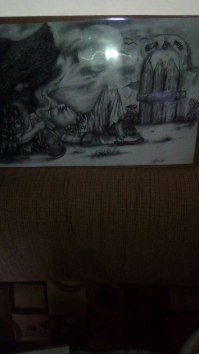 drawing  in charcoal